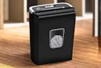 Lifestyle image of the Bonsaii 8-sheet paper shredder 