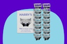 Harry's Original Razor Blades for Men - 14 Count  on a blue background.