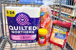 bogo free groceries in shopping cart