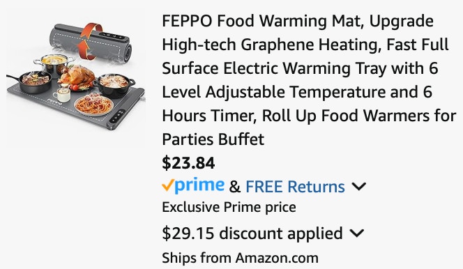 Food Warming Mat