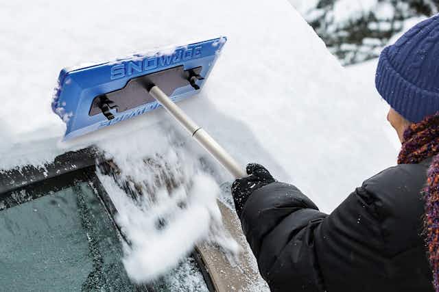 Snow Joe 2-in-1 Snow Broom and Ice Scraper, Just $13 on Amazon  card image