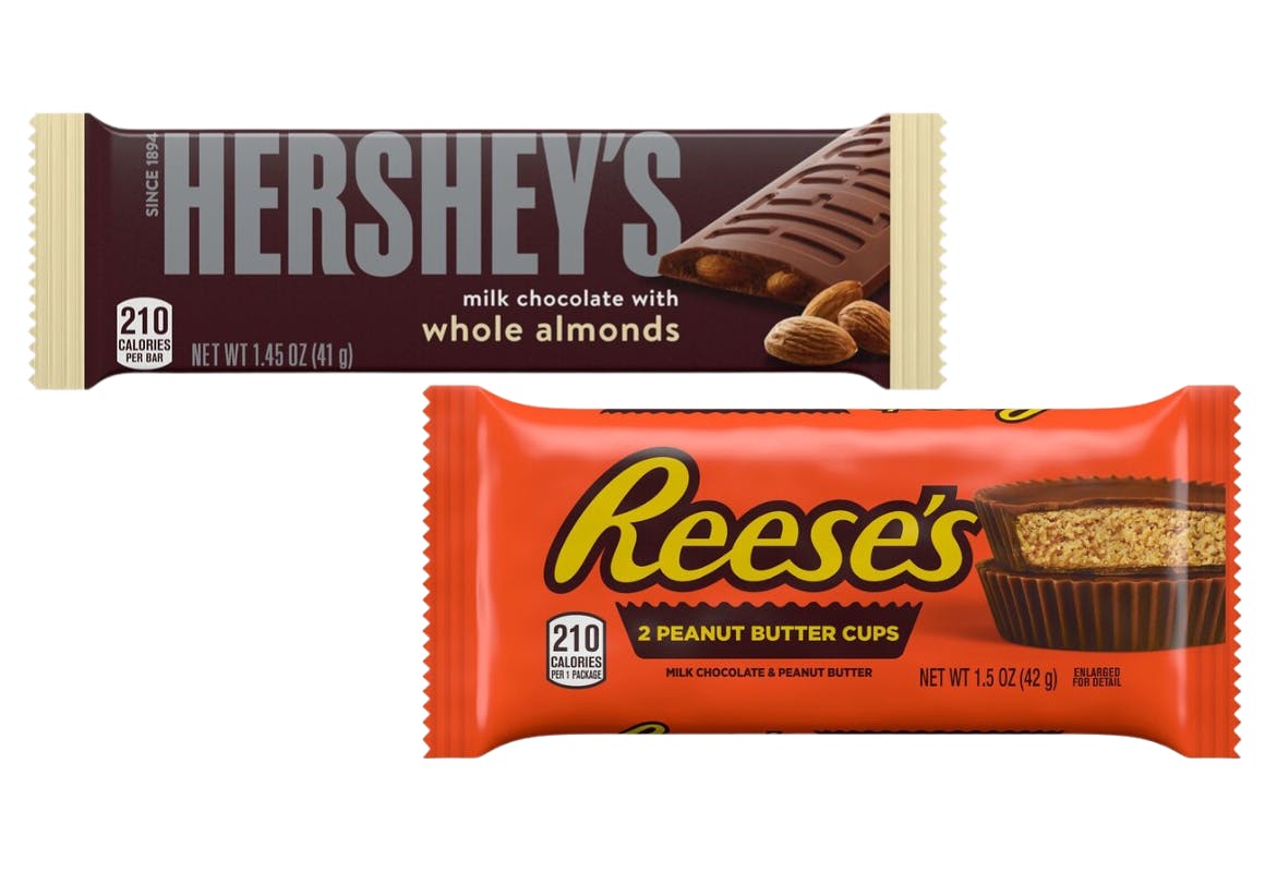 2 Hershey Brand Candy Singles