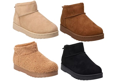 SO Women's Cozy Mini Booties