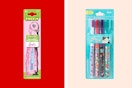 a kids toothbrush set on a grid