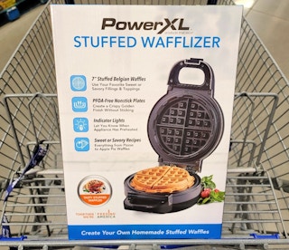 powerxl stuffed waffle maker in a cart