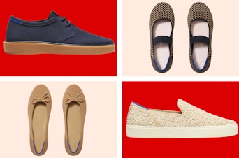 collage of rothy's shoes
