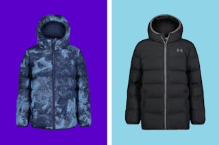 under armour puffer jackets on a grid