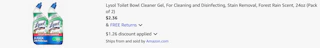 Amazon Lysol Toilet Bowl Cleaner 2025