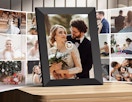 a digital picture frame on a table 