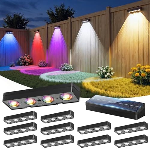 Solar Fence Lights 12-Pack