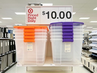brightroom large halloween storage totes on a target shelf