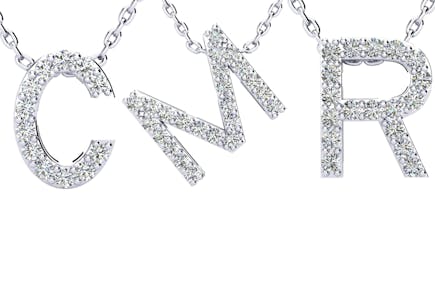 Lab-Grown Diamond Initial Necklace