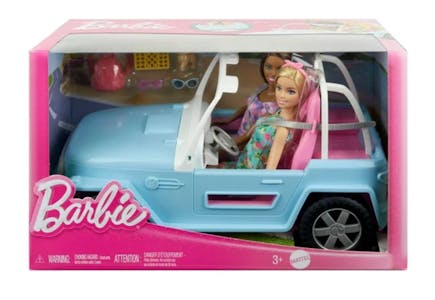 Barbies and Vehicle Playset