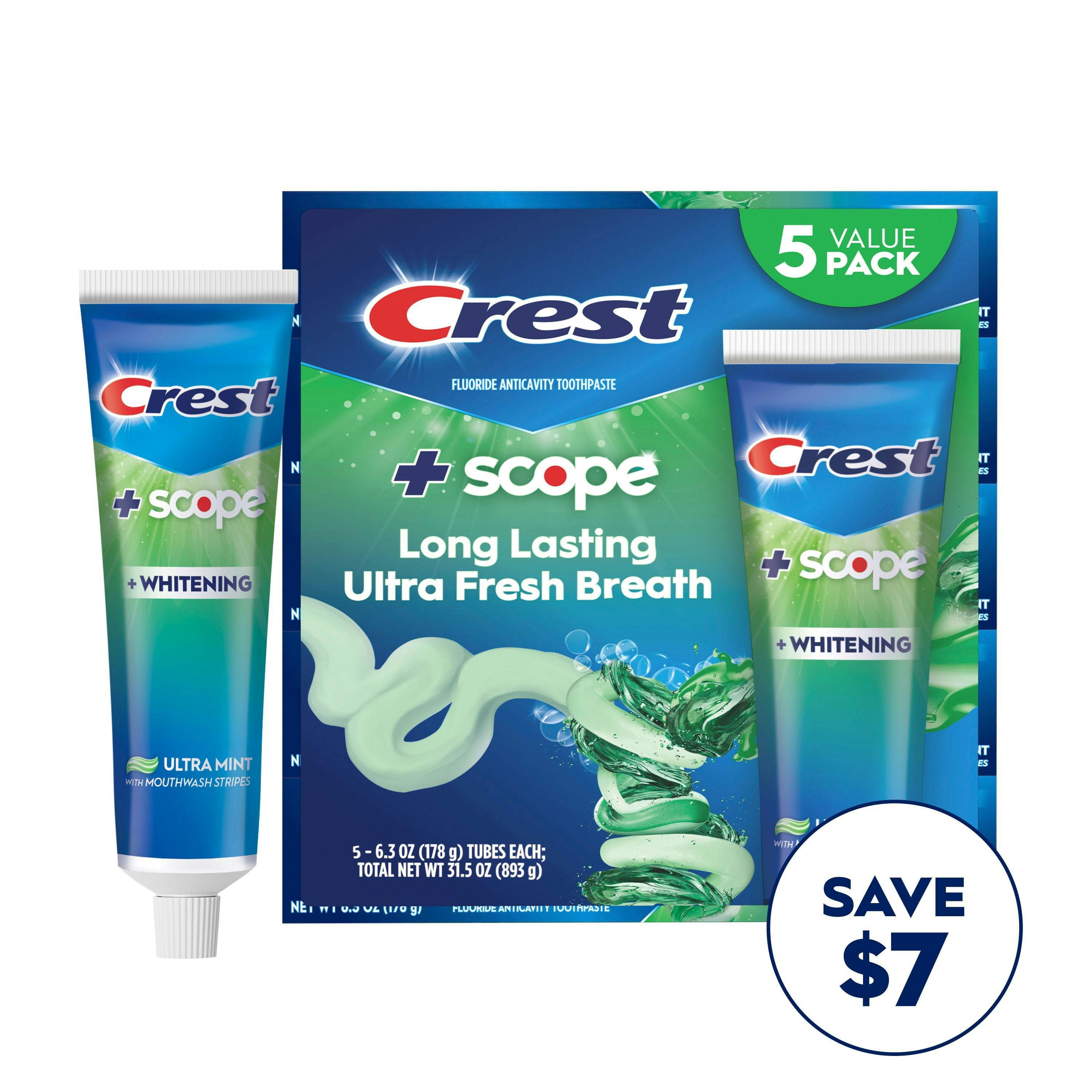 Crest Complete + Scope Toothpaste 5-Pack