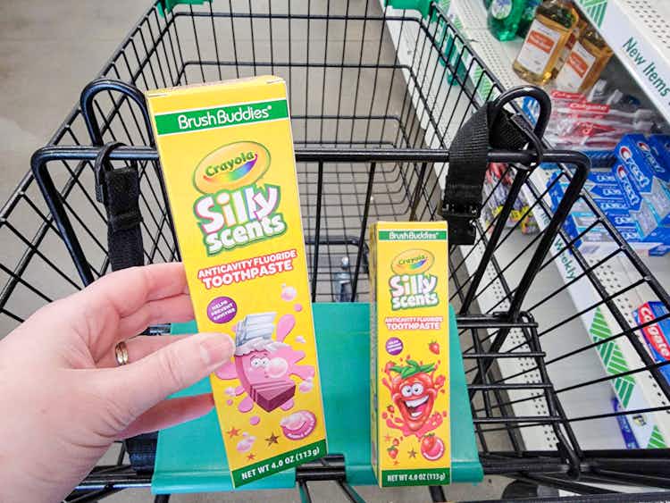 New at Dollar Tree Brush Buddies Crayola Silly Scents Toothpaste The