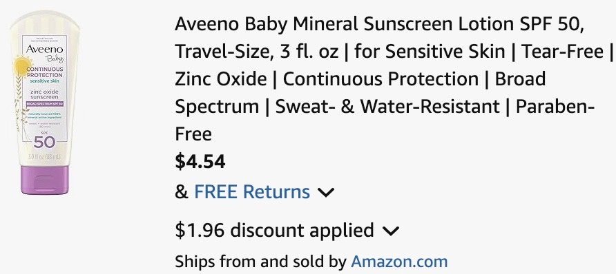 amazon-aveeno-baby-sunscreen-cart