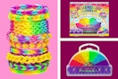 3 stock images of the Rainbow Loom Bracelet Making Kit