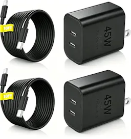 45W Dual Fast Charger & 10ft Cable