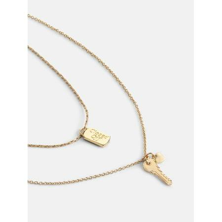 Free Assembly Layered Key Necklace