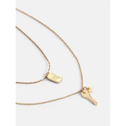 Free Assembly Layered Key Necklace
