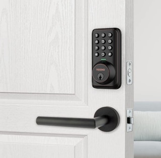 keypad lock on a door