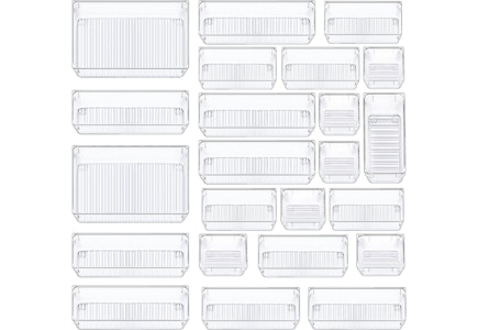 Clear Drawer Organizer Set