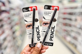 hand holding revlon eyeliner