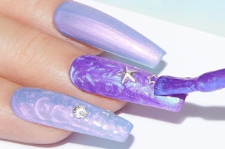 gel nail polish on a hand