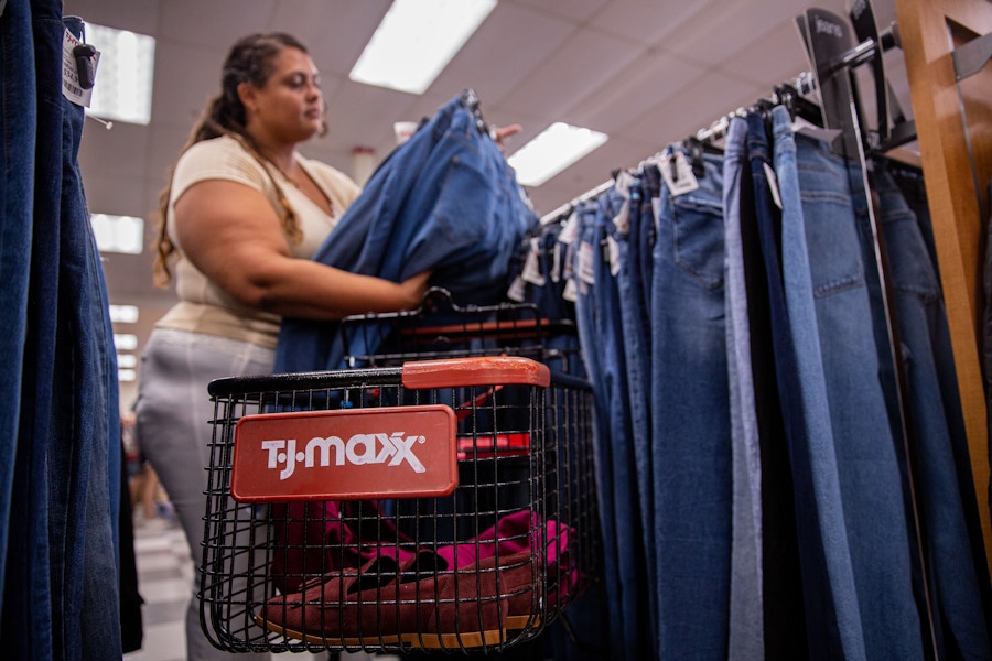 Person shopping at TJ Maxx