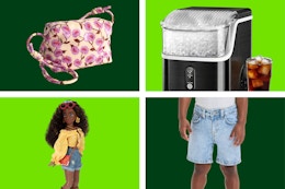 Vera Bradley bag, nugget ice maker, Disney ILY doll, and Cat & Jack toddler shorts