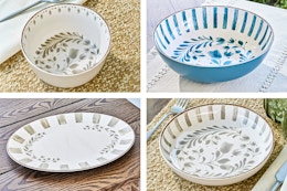 4 lifestyle images of Better Homes & Gardens Melamine Dinnerware