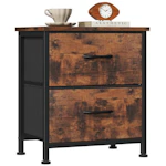 Night Stand with 2 Fabric Drawers