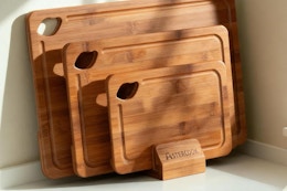 cutting boards near the wall