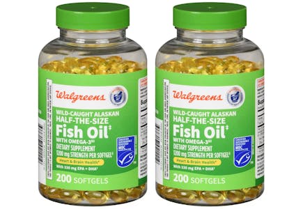 2 Walgreens Fish Oil Supplements