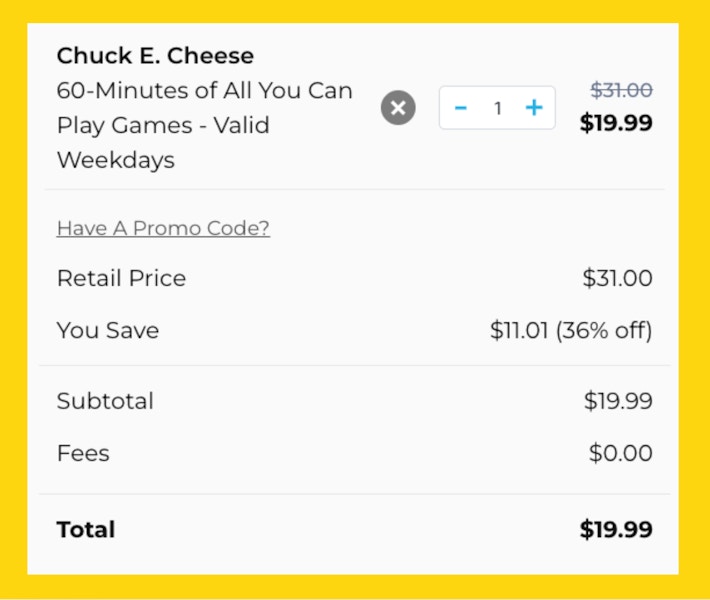 Chuck E. Cheese 60 Minutes of Games