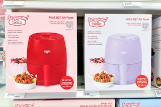so yummy by bella air fryers sitting on a target shelf
