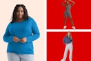 women modeling Hanes clothing in a collage