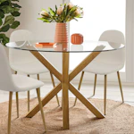 Round Glass Top Dining Table