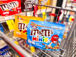 two bags of M&M's share size candy bags