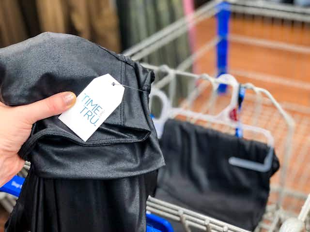 Hurry — Time and Tru Faux Leather Leggings, Only $1.99 at Walmart card image