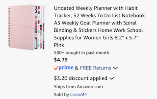 Amazon Undated Weekly Planner 2026 2