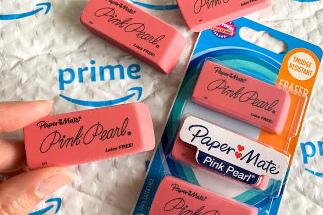 Paper Mate Pink Pearl Erasers 12-Pack, Only $5.54 on Amazon  card image