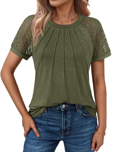 Women's Lace Short Sleeve Top