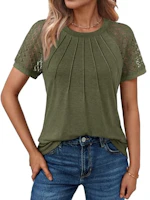 Women's Lace Short Sleeve Top