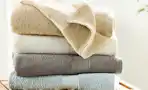 Lifestyle image of folded The Big One Bath Towels
