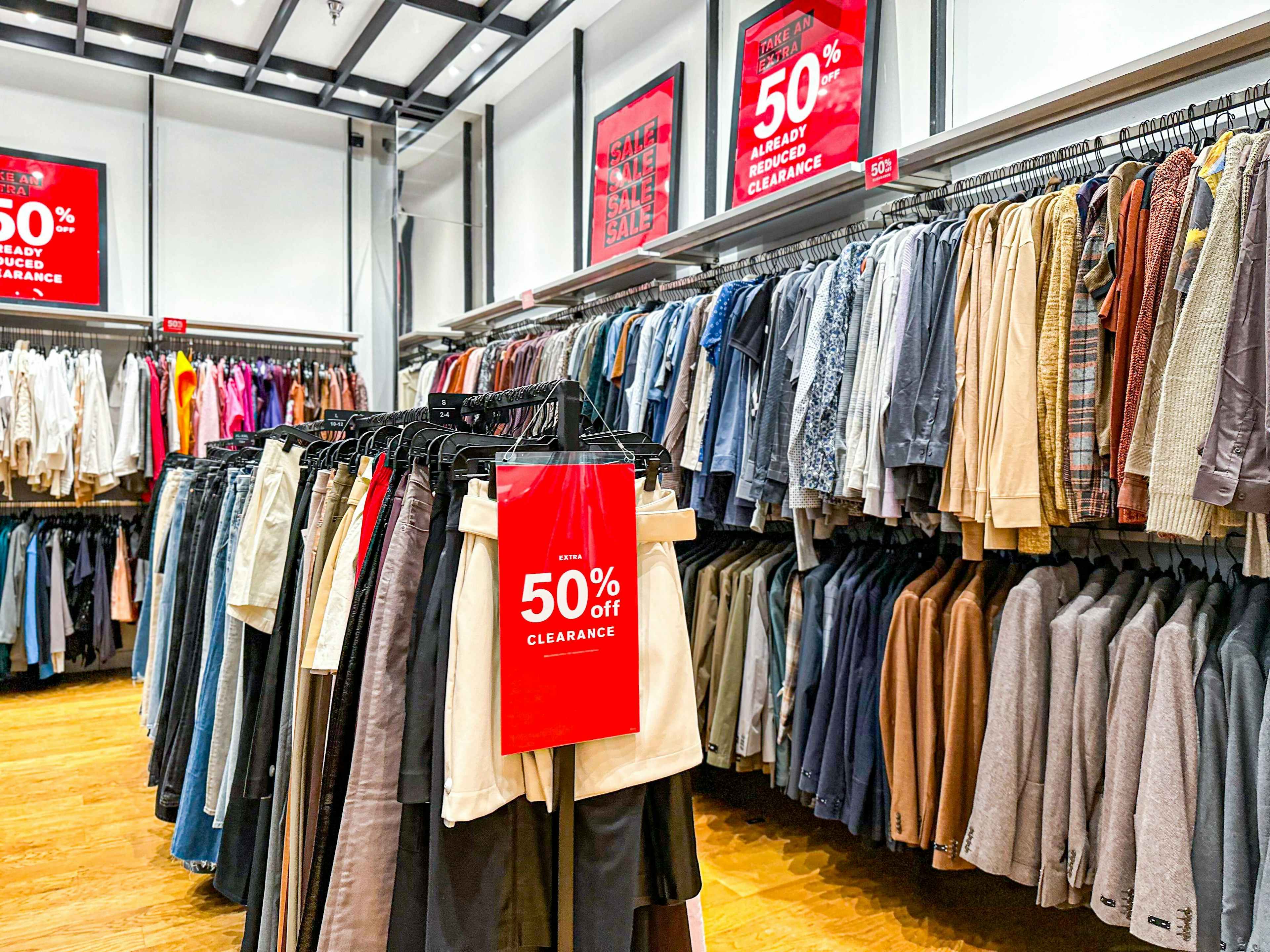 express store closings liquidation 50 percent off clearance