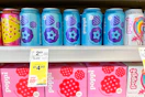 poppi prebiotic soda on store shelf