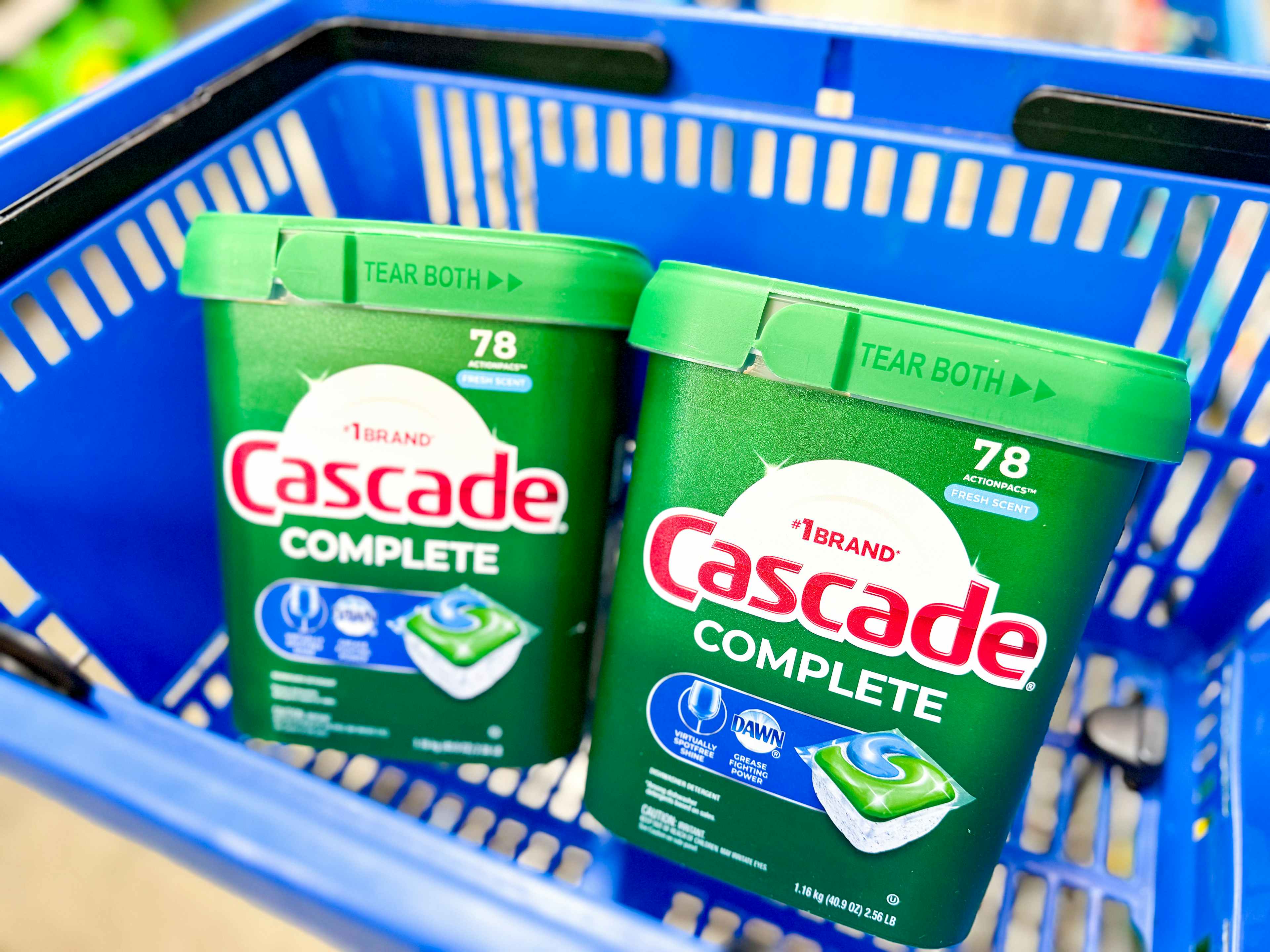 two cascade completes in walmart basket