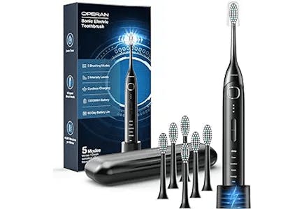Electric Toothbrush With 8 Refills