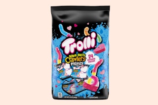 a bag of sour gummy worms